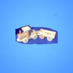 Wooden Train with Carriage