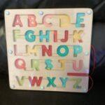 Wooden magnetic alphabet