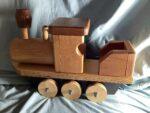 Large handmade wooden pull apart train - Image 2