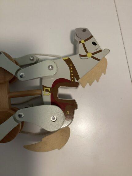 Wooden pull along horse